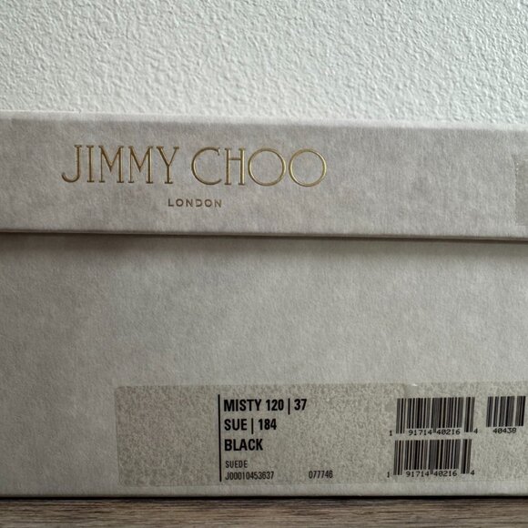 Jimmy Choo Misty 120 Suede Sandals Black - Picture 7 of 7